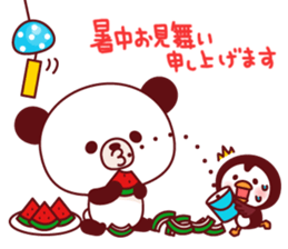 Panda(ponyan)&Puffin(Puffy)Spring&Summer sticker #4528556
