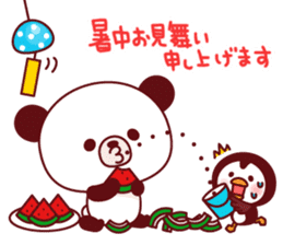 Panda(ponyan)&Puffin(Puffy)Spring&Summer sticker #4528556
