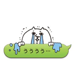 Balloon Kagoshima Dialect White Cat sticker #4528828