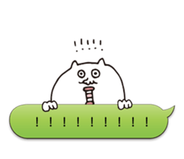 Balloon Kagoshima Dialect White Cat sticker #4528843