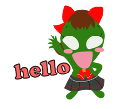 Cute cute alien sticker sticker #4529096