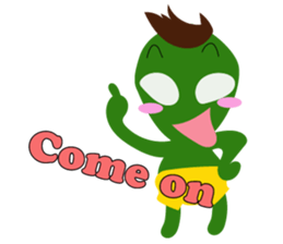 Cute cute alien sticker sticker #4529097