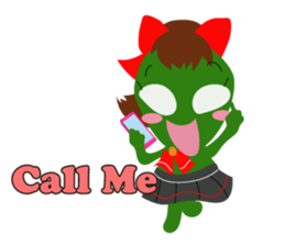 Cute cute alien sticker sticker #4529098