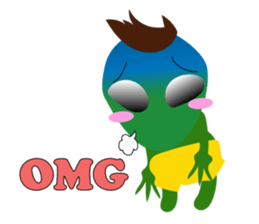 Cute cute alien sticker sticker #4529100