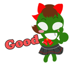 Cute cute alien sticker sticker #4529105