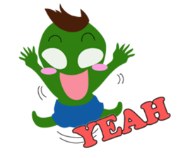 Cute cute alien sticker sticker #4529114