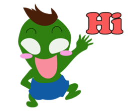 Cute cute alien sticker sticker #4529118