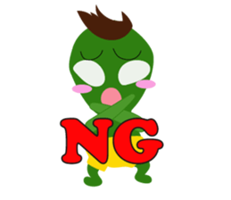 Cute cute alien sticker sticker #4529132