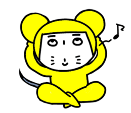 Yellow mouse sticker #4529327