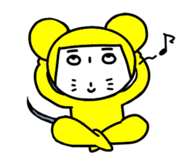 Yellow mouse sticker #4529327