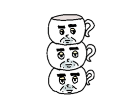 Tea Cup Man. sticker #4529632