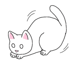 White Kitten Sticker sticker #4529738