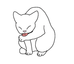 White Kitten Sticker sticker #4529739