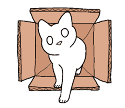 White Kitten Sticker sticker #4529755
