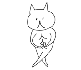 the slow life with a white cat 2 sticker #4532257