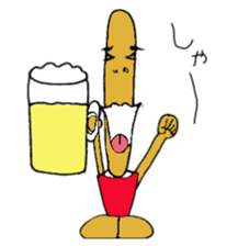 French fries man whom all people like sticker #4532313