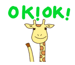Life of cute giraffe.English version sticker #4534336