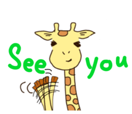 Life of cute giraffe.English version sticker #4534337
