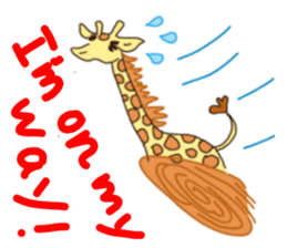 Life of cute giraffe.English version sticker #4534338