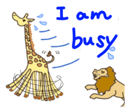 Life of cute giraffe.English version sticker #4534339