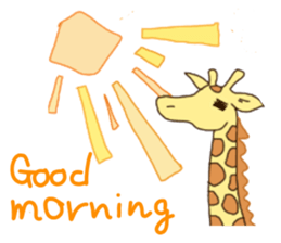 Life of cute giraffe.English version sticker #4534340