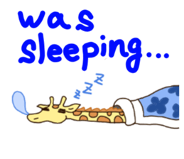 Life of cute giraffe.English version sticker #4534342