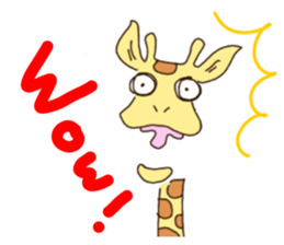 Life of cute giraffe.English version sticker #4534344