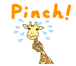 Life of cute giraffe.English version sticker #4534345