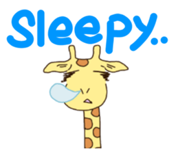 Life of cute giraffe.English version sticker #4534348