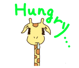Life of cute giraffe.English version sticker #4534349