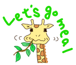Life of cute giraffe.English version sticker #4534350