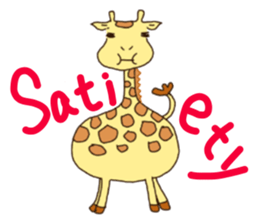 Life of cute giraffe.English version sticker #4534351