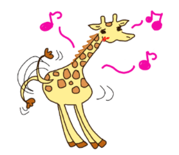 Life of cute giraffe.English version sticker #4534352