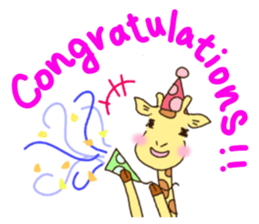 Life of cute giraffe.English version sticker #4534353