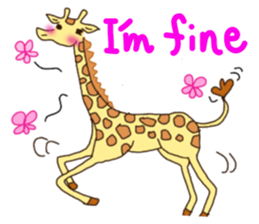 Life of cute giraffe.English version sticker #4534354