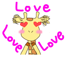 Life of cute giraffe.English version sticker #4534355
