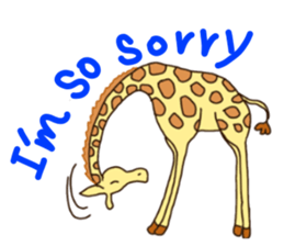 Life of cute giraffe.English version sticker #4534357