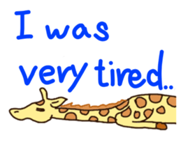 Life of cute giraffe.English version sticker #4534358