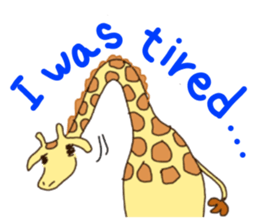 Life of cute giraffe.English version sticker #4534359