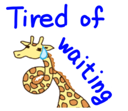 Life of cute giraffe.English version sticker #4534362