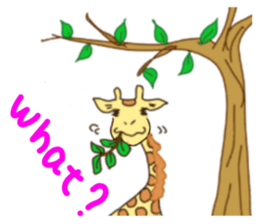 Life of cute giraffe.English version sticker #4534365