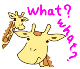 Life of cute giraffe.English version sticker #4534366
