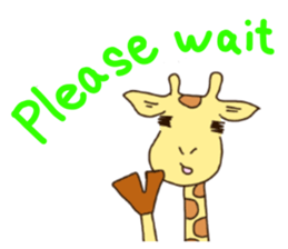 Life of cute giraffe.English version sticker #4534367