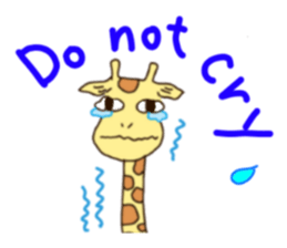 Life of cute giraffe.English version sticker #4534370