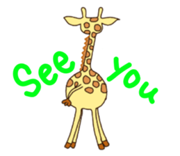 Life of cute giraffe.English version sticker #4534372