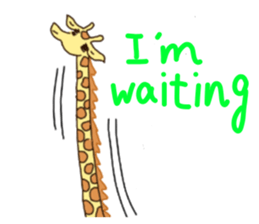 Life of cute giraffe.English version sticker #4534373