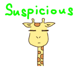 Life of cute giraffe.English version sticker #4534374
