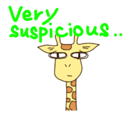 Life of cute giraffe.English version sticker #4534375