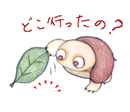 A tortoise and a gecko and slug sticker #4534939