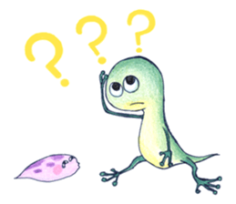 A tortoise and a gecko and slug sticker #4534945